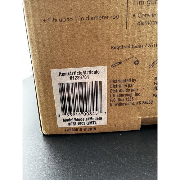 Allen + Roth - Round Finials Gunmetal Finish 1” Curtain Rod Ends #1239781 NEW - Picture 8 of 8